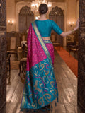 Rani Pink Soft Silk Saree With Blouse Piece