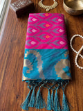 Rani Pink Soft Silk Saree With Blouse Piece