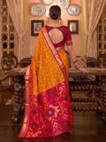 Mustrd Soft Silk Saree With Blouse Piece