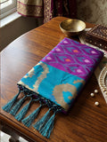 Purple Soft Silk Saree With Blouse Piece