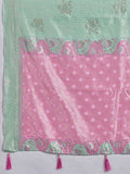 RAMA COLOR Linen Cotton SILK Saree With Blouse Piece