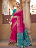 Pink Soft Silk Saree With Blouse Piece