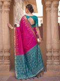 Pink Soft Silk Saree With Blouse Piece