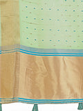 Green Organza Saree With Blouse Piece