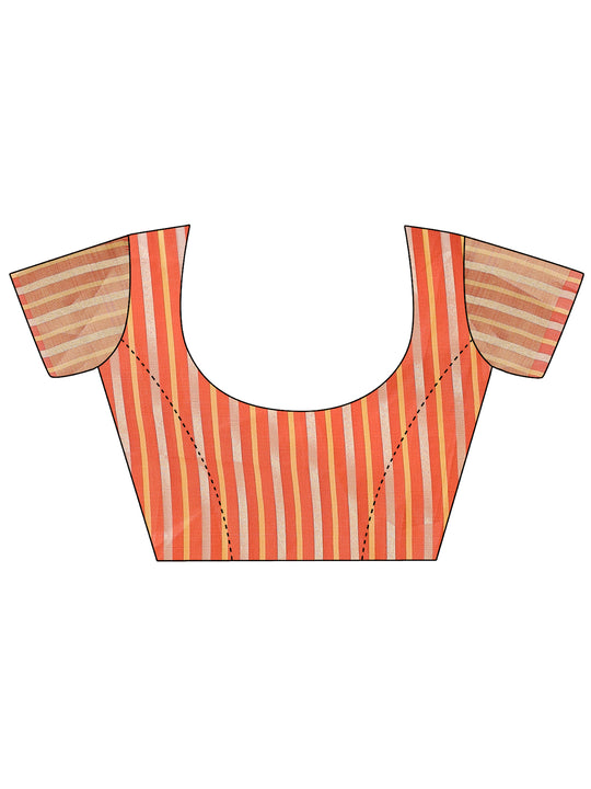 Yellow Organza Saree With Blouse Piece