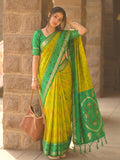 MUSTRD Yellow Soft Silk Saree With Blouse Piece