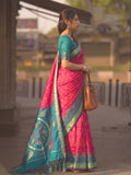 Rani Pink Soft Silk Saree With Blouse Piece