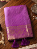 Purple Art Silk Saree With Blouse Piece