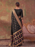 Black Soft Silk Saree With Blouse Piece