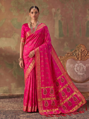 Light Pink Soft Silk Saree With Blouse Piece