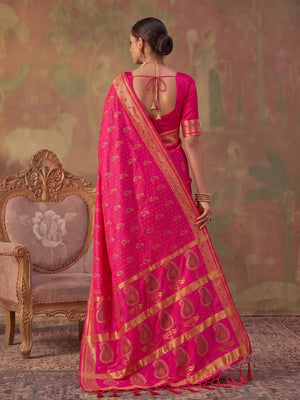 Light Pink Soft Silk Saree With Blouse Piece