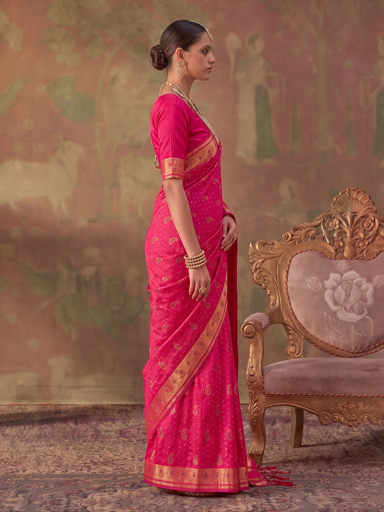 Light Pink Soft Silk Saree With Blouse Piece