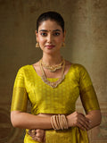MUSTRD Kanchivaram Silk Saree With Blouse Piece