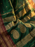 Green Soft Silk Saree With Blouse Piece
