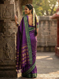 Purple Soft Silk Saree With Blouse Piece