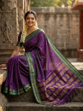 Purple Soft Silk Saree With Blouse Piece