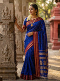 Royal Blue Soft Silk Saree With Blouse Piece
