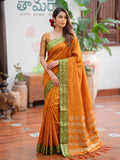 Yellow Soft Silk Saree With Blouse Piece
