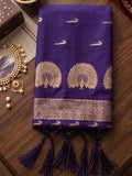 Purple Soft Silk Saree With Blouse Piece