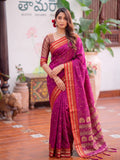 Light Pink Soft Silk Saree With Blouse Piece