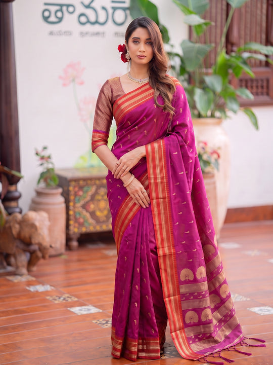 Light Pink Soft Silk Saree With Blouse Piece