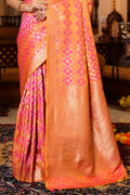 Thulian Pink Silk Saree