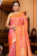 Thulian Pink Silk Saree