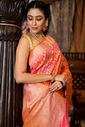 Thulian Pink Silk Saree