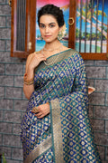 Denim Blue Silk Saree
