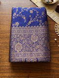 Blue Art Silk Saree With Blouse Piece