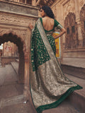 Green Art Silk Saree With Blouse Piece