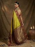 Mustrd Soft Silk Saree With Blouse Piece