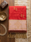 Red Soft Silk Saree With Blouse Piece