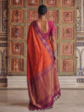 Orange Soft Silk Saree With Blouse Piece