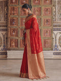 Red Soft Silk Saree With Blouse Piece