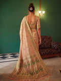 Peach Tissue Silk Saree With Blouse Piece