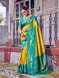Mustard Soft Silk Saree With Blouse Piece