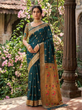 MORE PICH COLOR SOFT SILK Saree With Blouse Piece