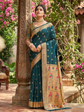 MORE PICH COLOR SOFT SILK Saree With Blouse Piece