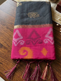 Black Soft Silk Saree With Blouse Piece
