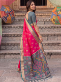 Pink Soft Silk Saree With Blouse Piece