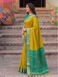 Mustard Yellow Soft Silk Saree With Blouse Piece
