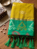 Mustard Yellow Soft Silk Saree With Blouse Piece