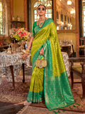 Light Green Silk Saree With Blouse Piece