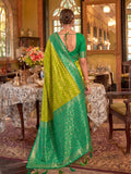 Light Green Silk Saree With Blouse Piece
