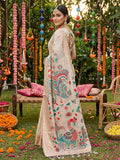 Cream Linen Cotton Saree With Blouse Piece