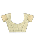 Light Green CASUAL CHECKS Organza Saree with Blouse Piece