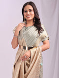 Grey CHICAGO Organza Saree with Blouse Piece