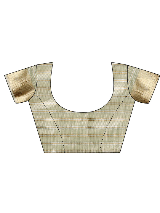 Grey CHICAGO Organza Saree with Blouse Piece