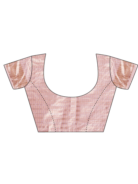 Pink CHICAGO Organza Saree with Blouse Piece